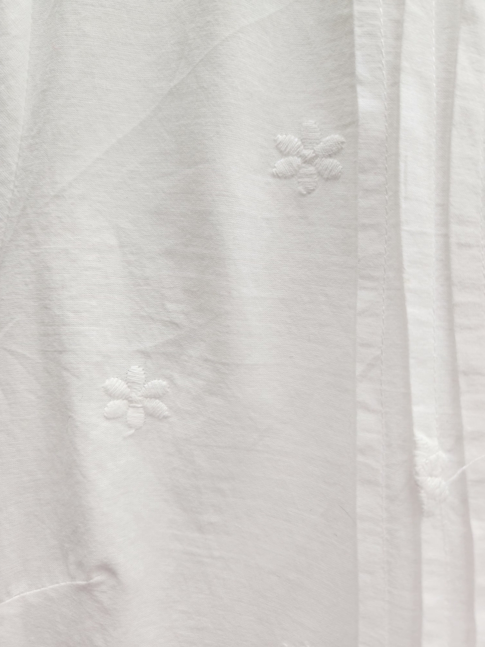 Women's White Eyelet Tunic Top - Lightweight Beach Shirt Size L 100% Cotton - Picture 5 of 13